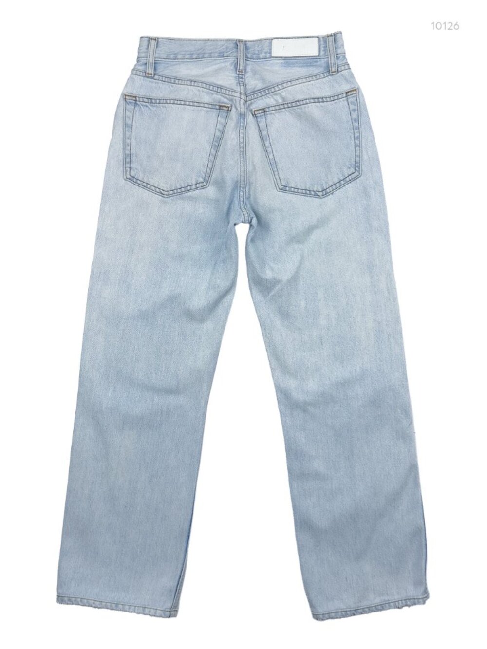 RE/DONE High Rise Loose Straight Jeans 24 Bleach Destroy 188-3WHRL - Picture 4 of 15